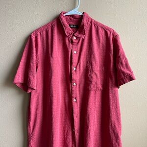 Tasso Elba Men's Rust Button-Down Shirt